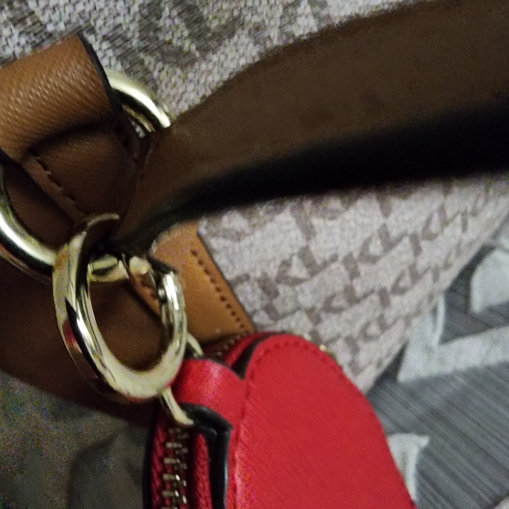 Karl Lagerfeld Brown and Tan Monogram Satchel - Picture 16 of 16